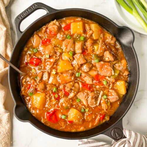 Sweet and sour chicken.