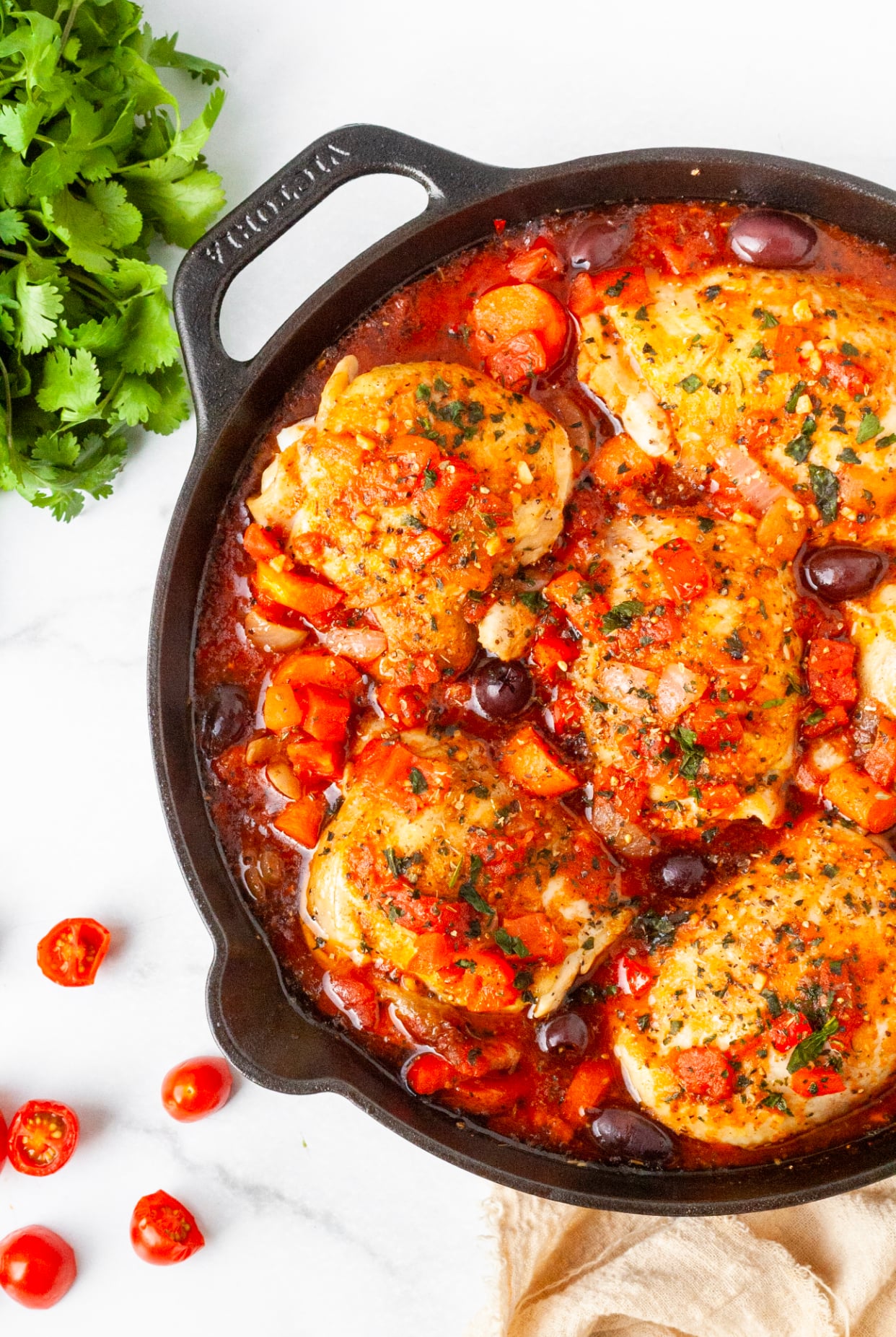 Chicken cacciatore.