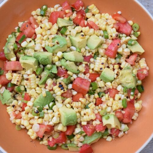 Charred Corn Salad with Tomatoes and Avocados