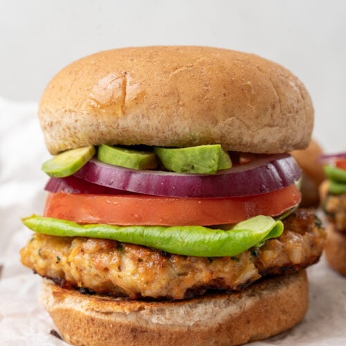 Ground chicken burgers.
