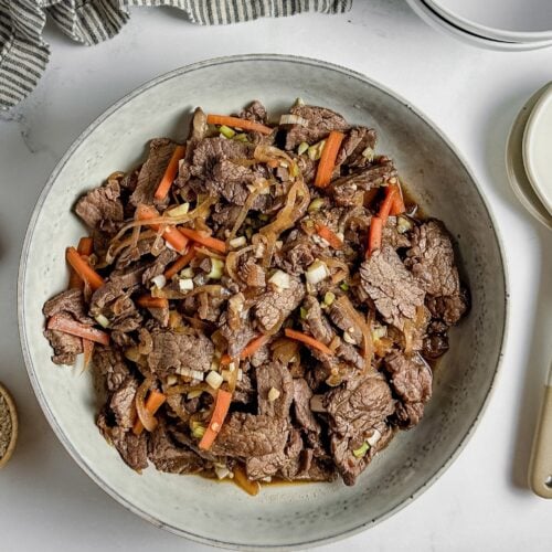 Beef bulgogi.