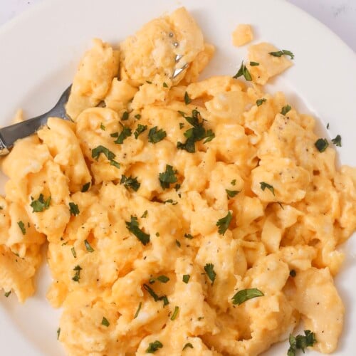 Scrambled eggs.