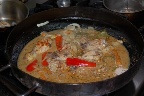 pollo al disco