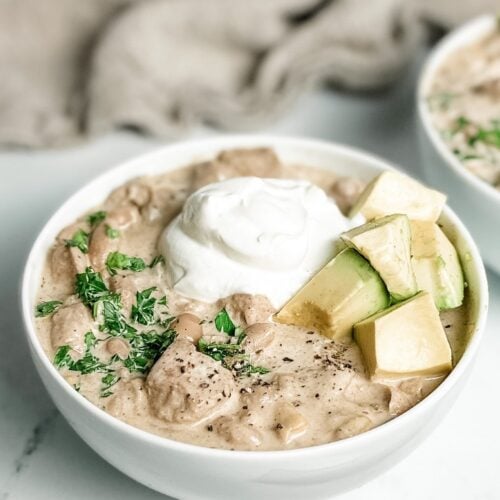 White bean chili.